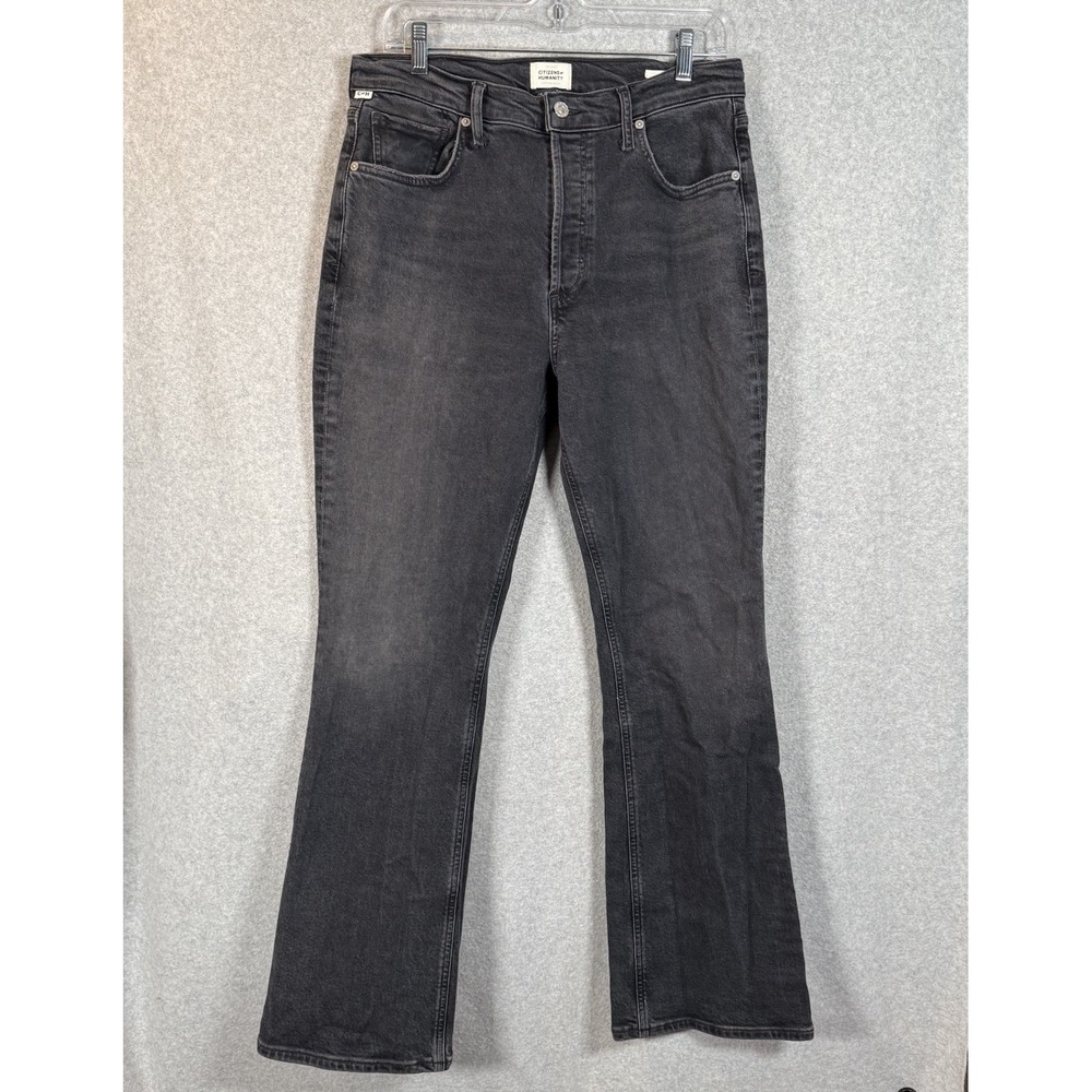 Citizens of Humanity Libby Jeans Charcoal Wash Flare Button Fly Sz 29